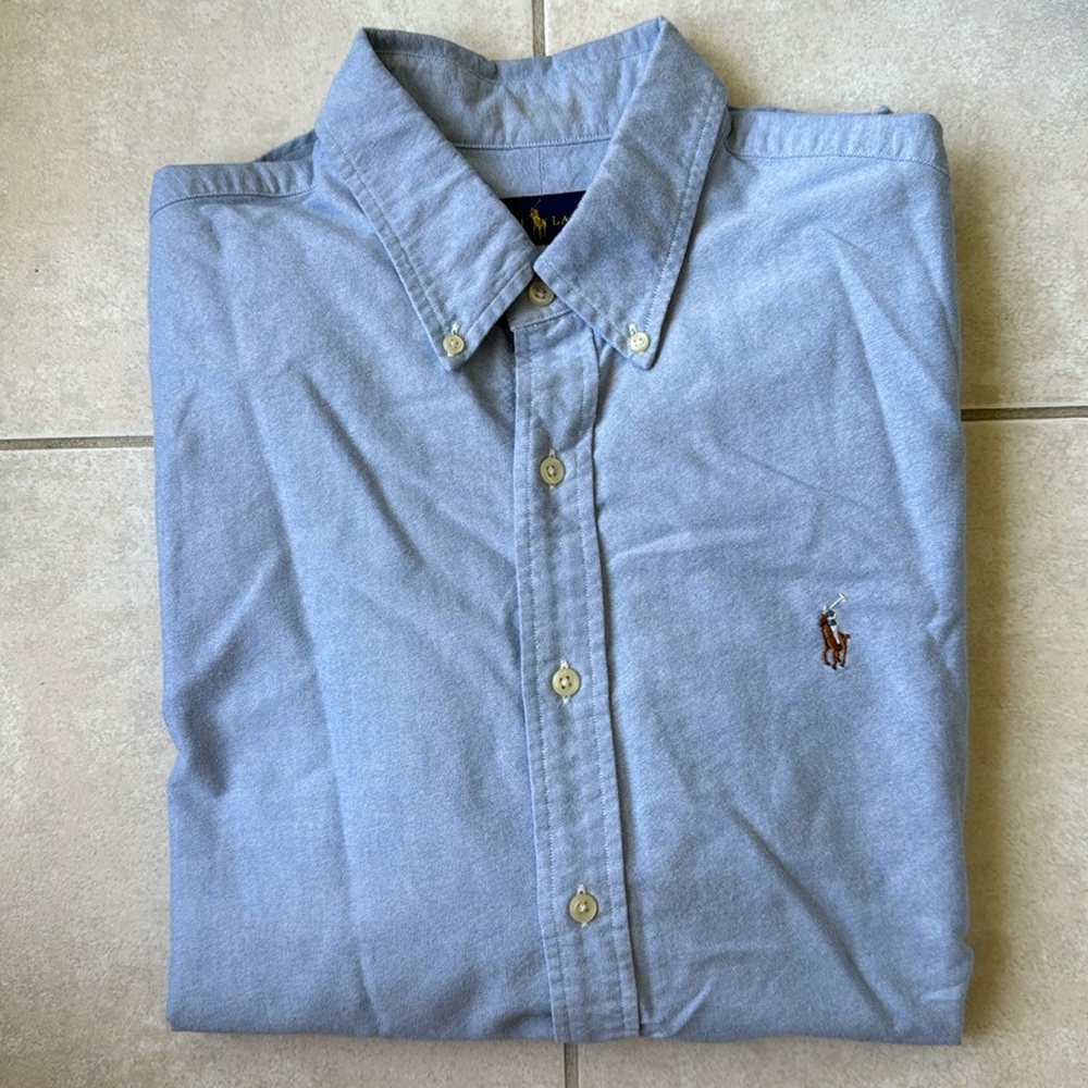 Men’s Ralph Lauren Classic Oxford - Blue - Size: Large